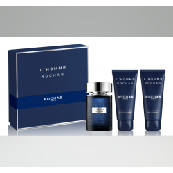 L'HOMME ROCHAS  Cofre (EDT Vapo.100+After shave Balm100+ Gel100 )