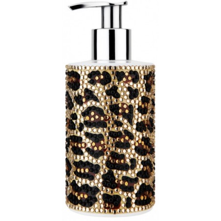 LEOPARD IN SILVER SOAP DISPENSER 250ML