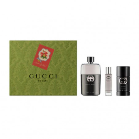GUCCI GUILTY HOMME COFRE EAU DE TOILETTE V90ML + TRAVEL SPRAY 15ML + DESODORANT