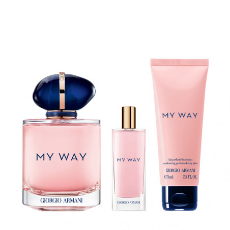 MY WAY COFRE DE REGALO VAPORIZADOR 90 ML + VAPORIZADOR 15 ML + LAIT 75 ML