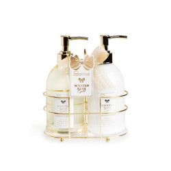 IDC INSTITUTE SCENTED BATH GOLD TRAY 2 PIEZAS