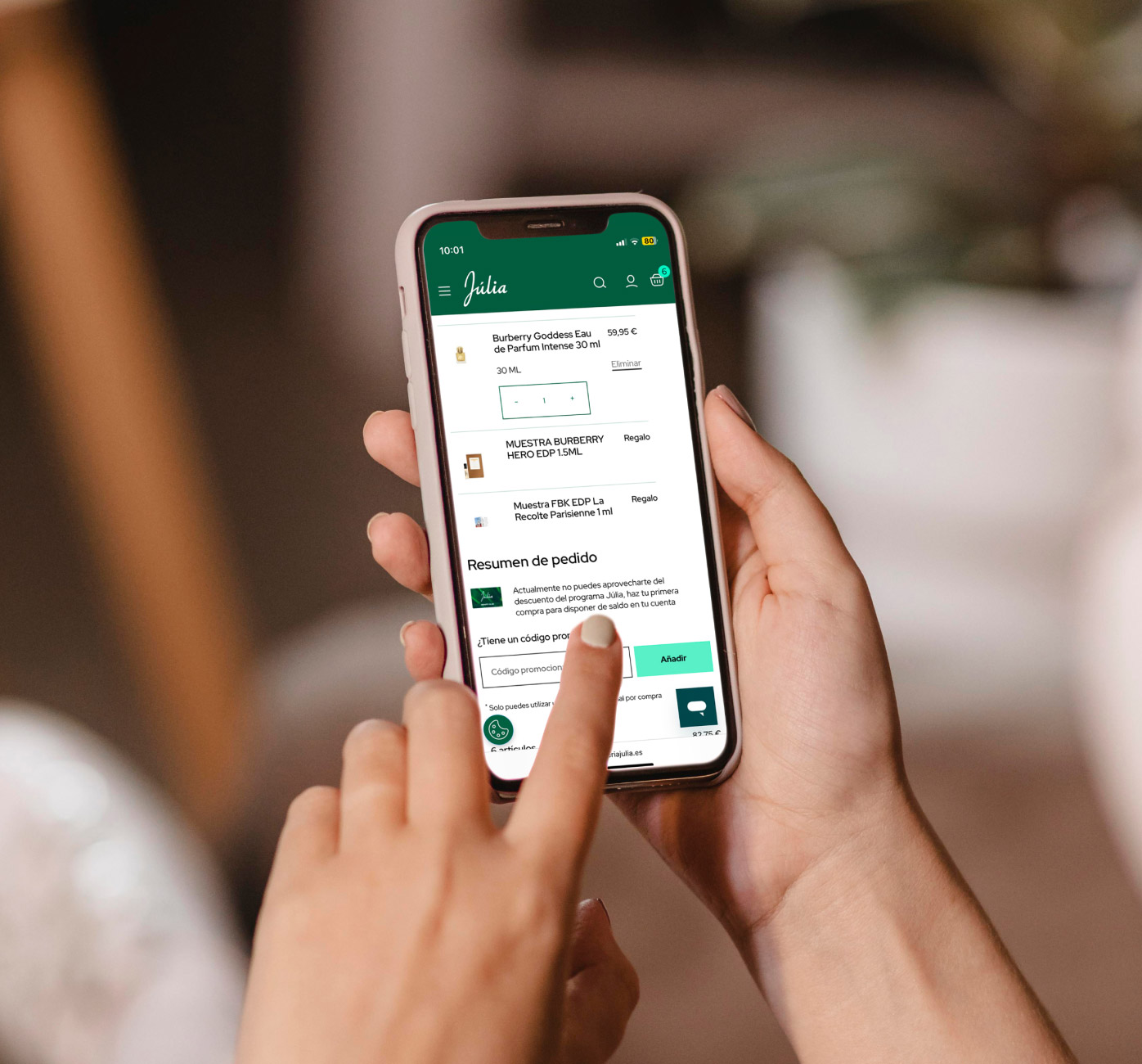 pas 1 click and collect Júlia